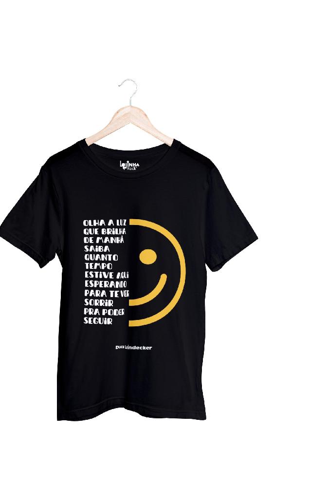 Foto do produto Camiseta O Amanhã Colorido - Smile | Preta